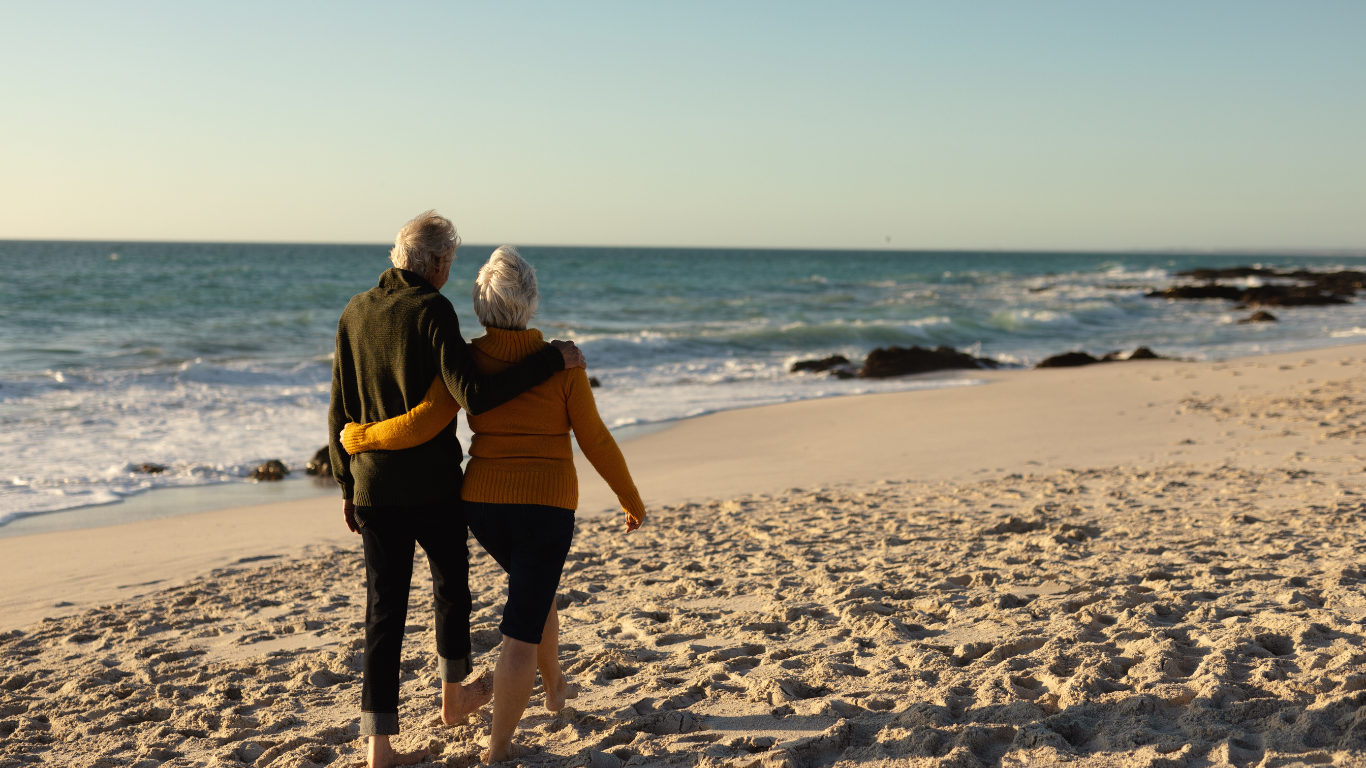Echtpaar op het strand
